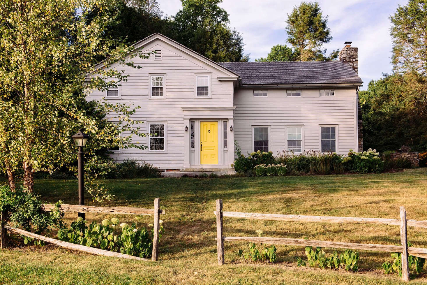 Upstate New York farmhouse made modern with art and eclectic vintage