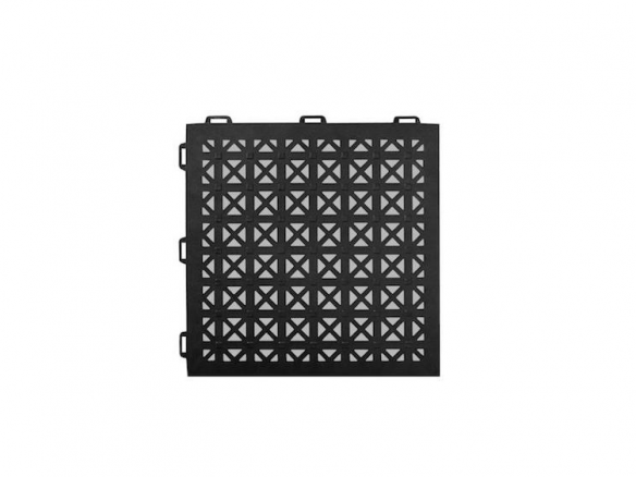 Greatmats Staylock Perforated Pvc Plastic Interlocking Tile Non Slip Black Interlocking Floor Tile Greatmats Home Depot 584x438 Png