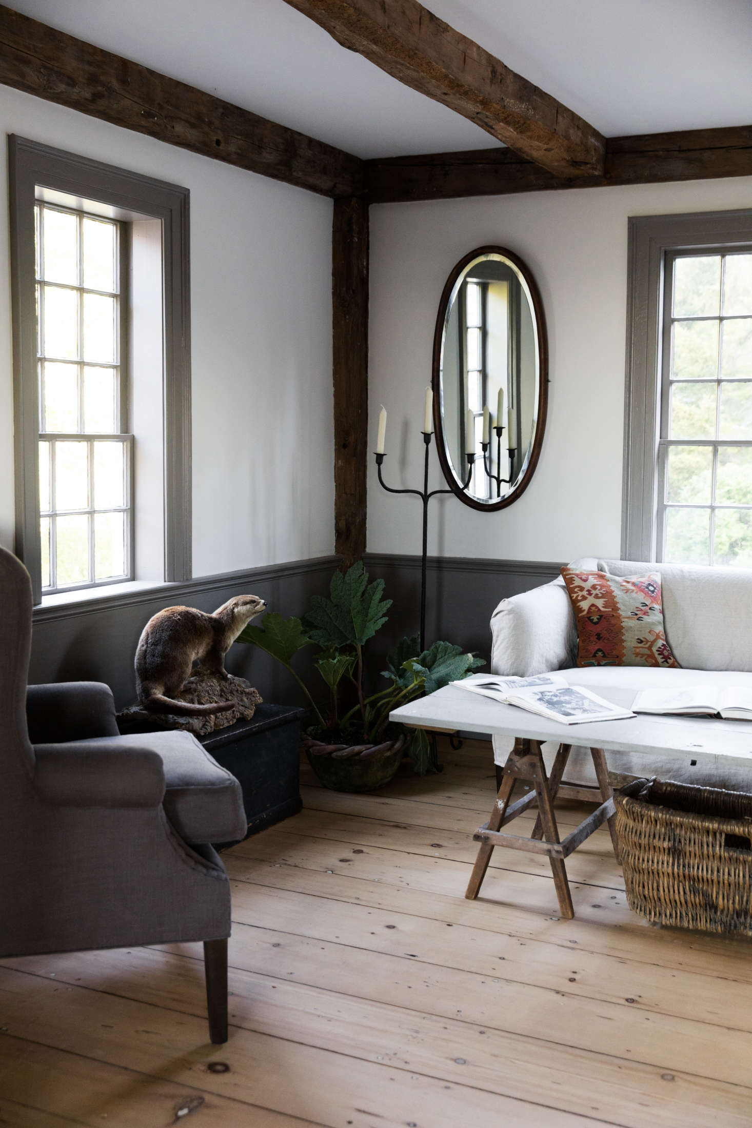 Another corner of the living area, with finds from Marston House and Lisa Tichy.