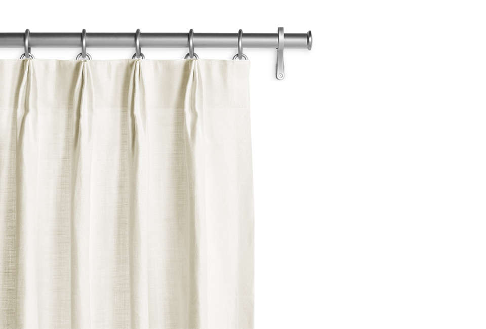 Barn Willow Belgian Linen Euro Pleat Drapery Oyster