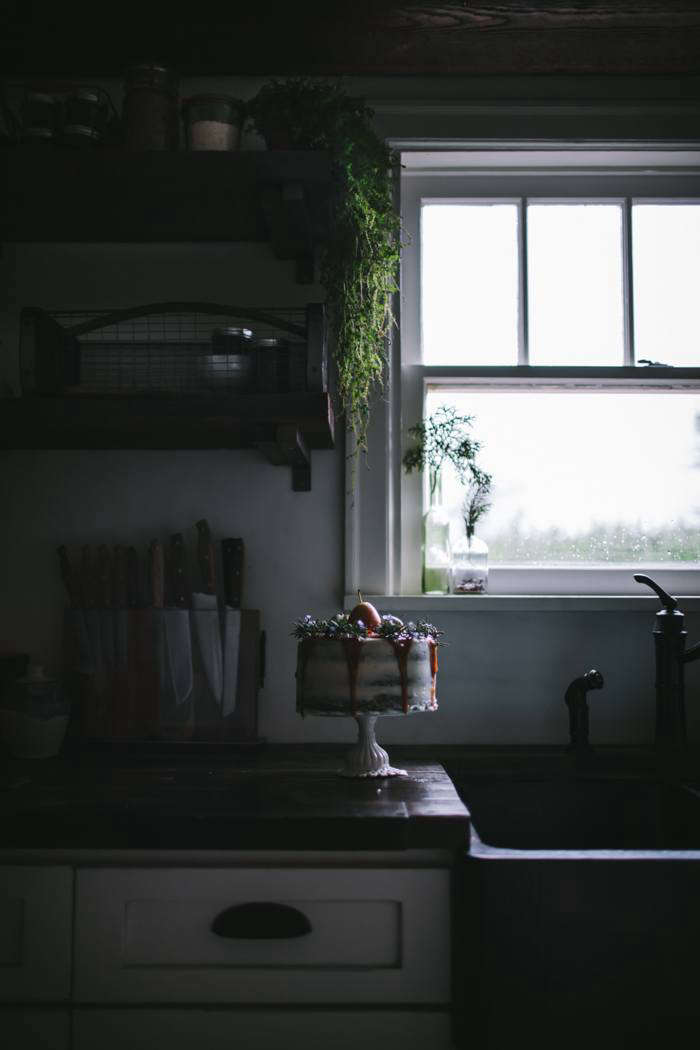 In Flores’ kitchen.