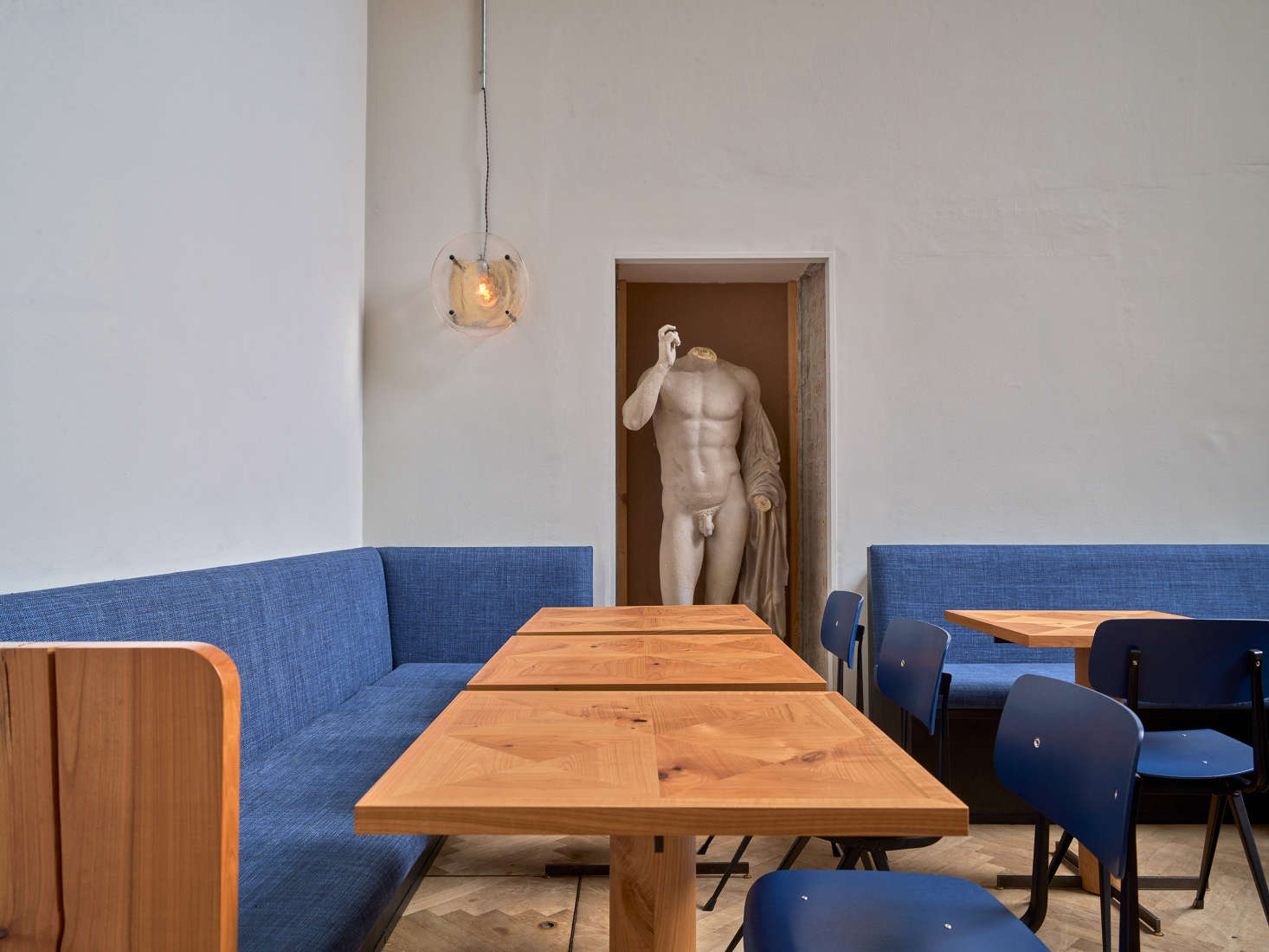 A statue of Apollo is tucked into a niche at Apollo Bar & Kantine in Copenhagen. (For more statuary in interiors, see Trend Alert: 9 Favorite Classical Statues in Interiors.)