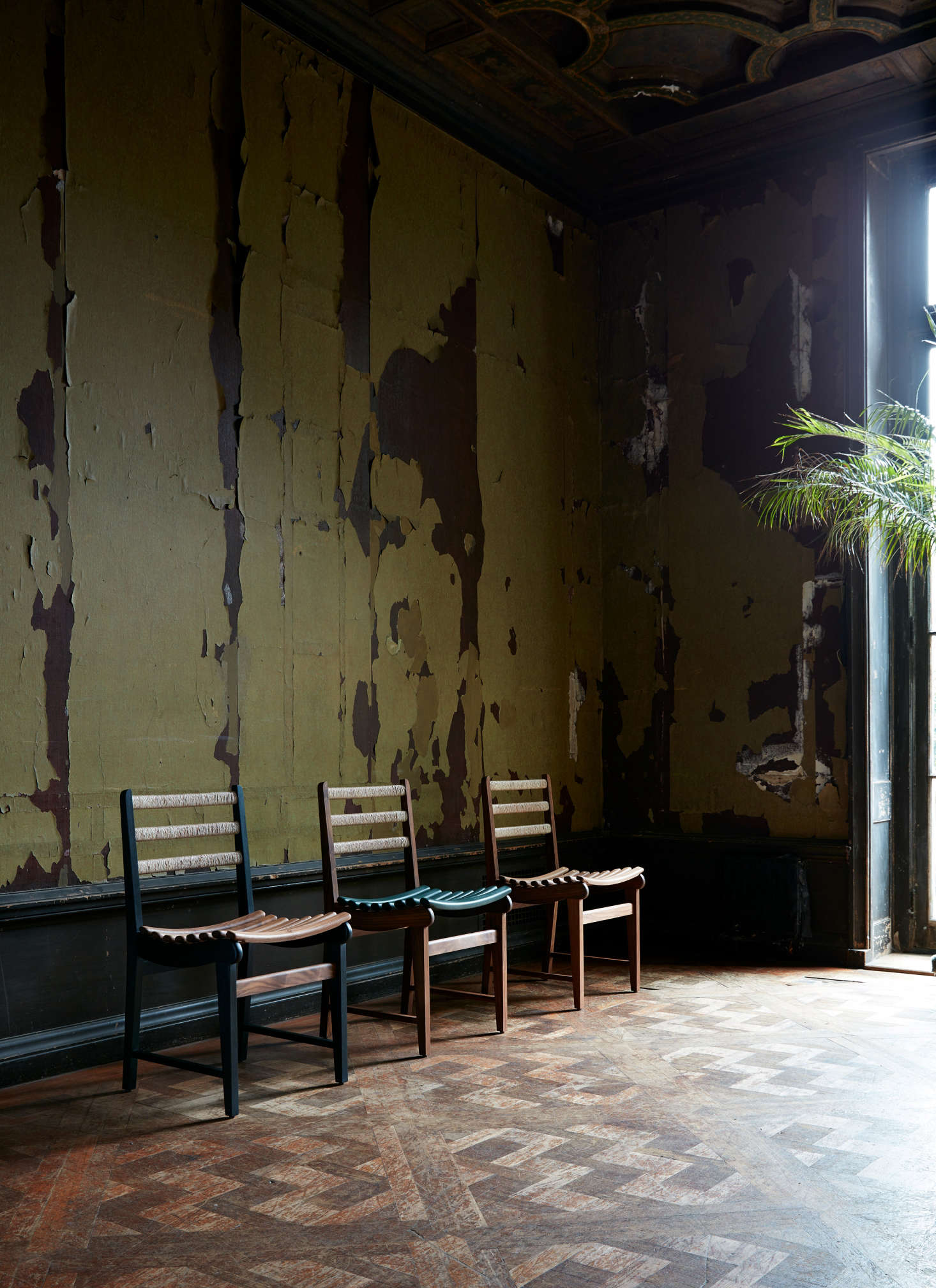 Mexican Bauhaus Wood And Leather Furniture From A Midcentury Master The San Miguelito Dining Chair Shown Here In Three Colorways Has Mexican Palm