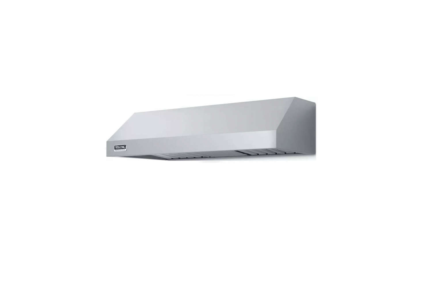 The Viking Professional 5 Series 36-Inch Under Cabinet Range Hood is similar to the hood within the custom housing in the kitchen. It