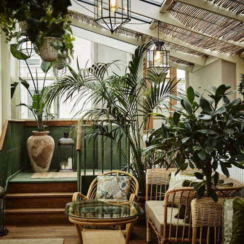The vintage-style rooftop conservatory, for getting some air.