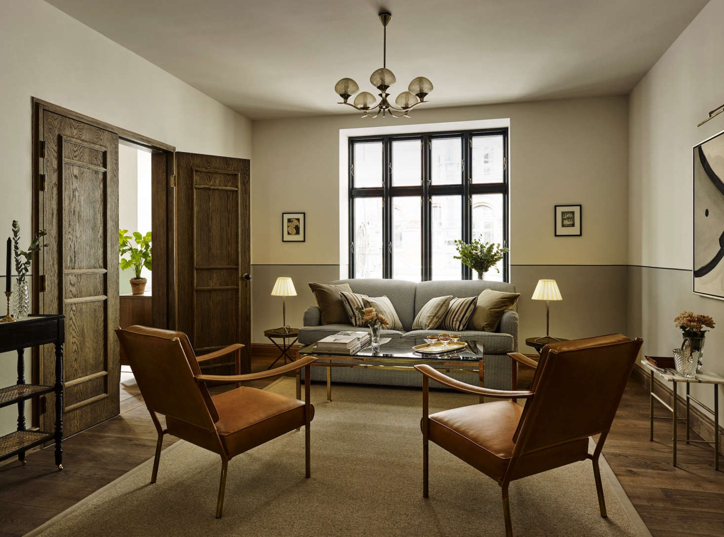 An adjacent sitting room.
