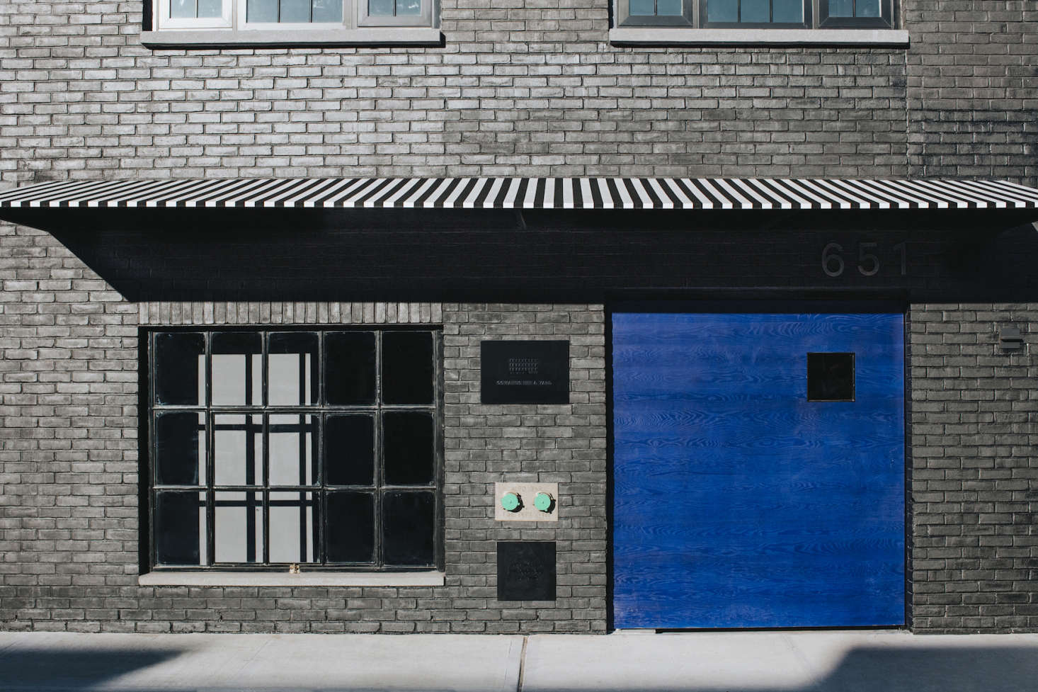 It works outside as well: as seen on the door of Gowanus Inn in Brooklyn: A Hotel Inspired by 1950s Americana.