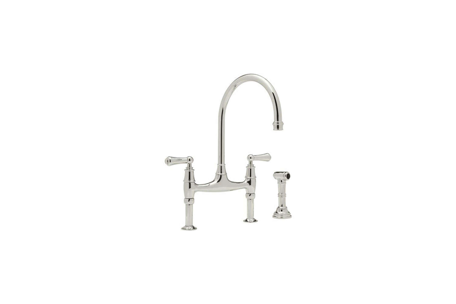Rohl S Perrin Rowe Bridge Kitchen Faucet With Side Spray