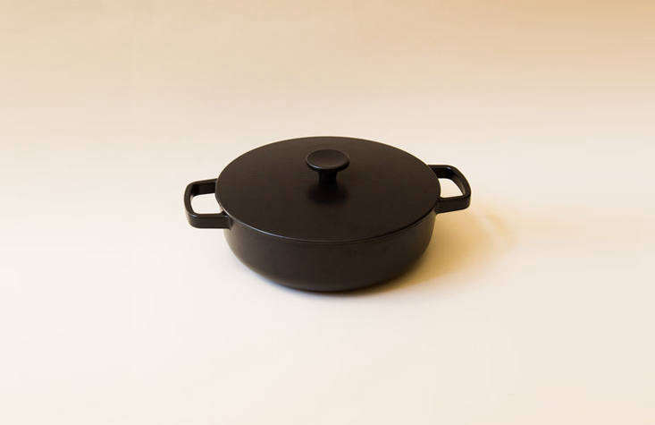 The Crane Saute Pan ($190) is among Connie’s favorite pieces on offer. “It conducts heat just like cast iron, but is so much easier to clean and maintain,” she says.