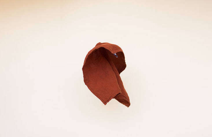 A Perfect Linen Napkin ($20), this one in Rust. The collection is “informed by Alex’s upbringing in a home of artists and anthropologists in the Northeast, my own family’s deep roots in Los Angeles and northern Mexico, and our chosen home of the western North Carolina mountains,” Connie says.