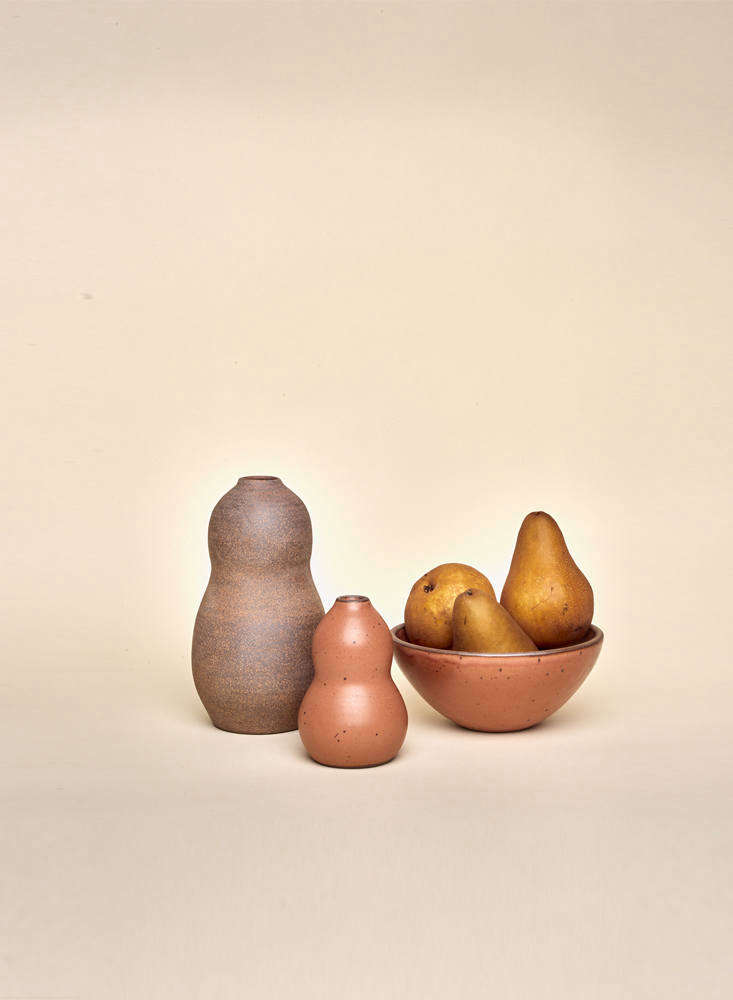 A Large Contour Vase (currently unavailable) alongside a Small Contour Vase ($56) and Medium Potter’s Bowl ($42), both in Utah.