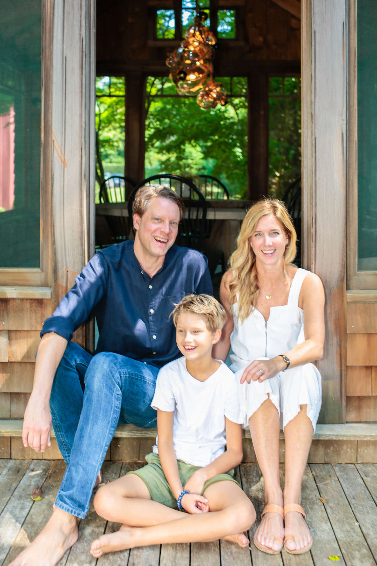 Architect Elizabeth Roberts, her husband, Michael McKnight, and their son, Dean.