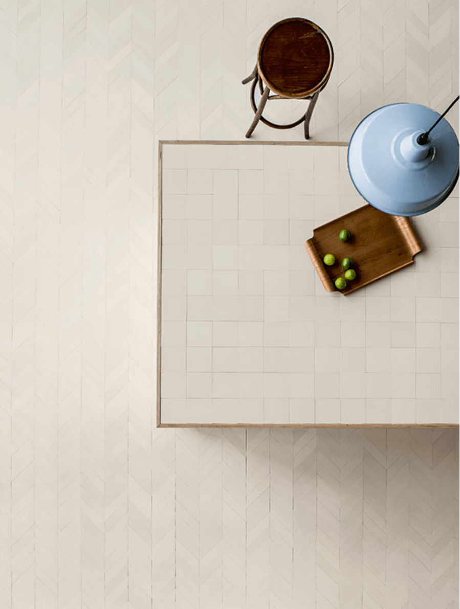 The Mews Porcelain Tile by Barber & Osgerby for Mutina has a sophisticated air; read more about it at Trend Alert: 5 Minimalist Graphic Ceramic Tiles.