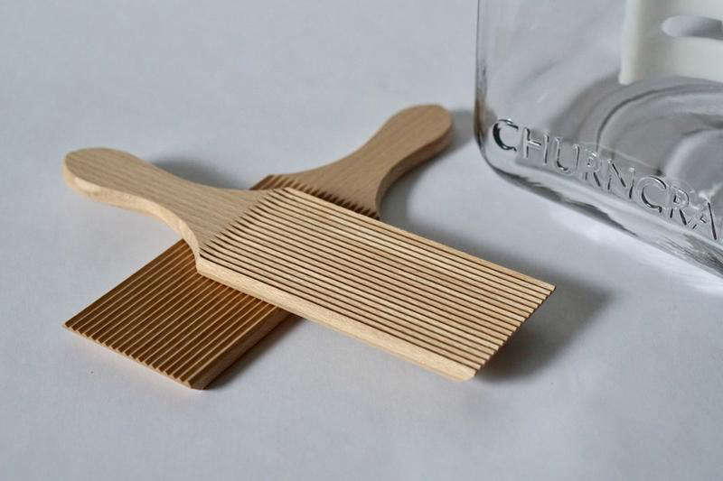 A set of two Butter Paddles is $10; butter paddles are used for extracting the last bits of moisture from your newly churned butter.