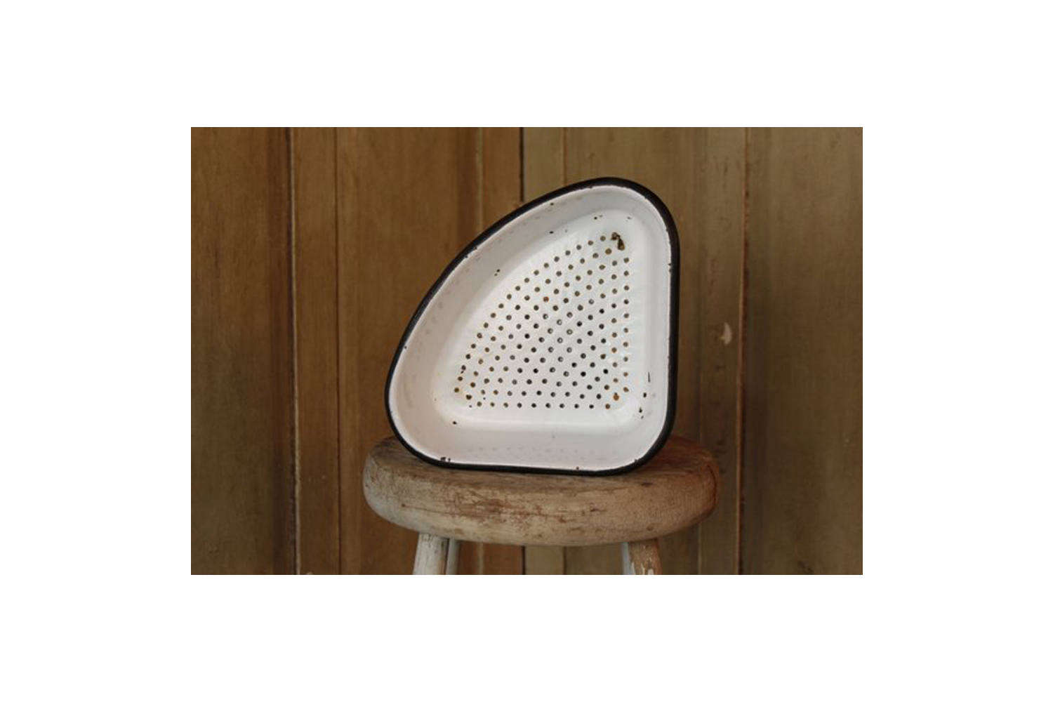 Vintage White Enamel Sink Strainer Colander Corner Sink Drainer Colander Jpg