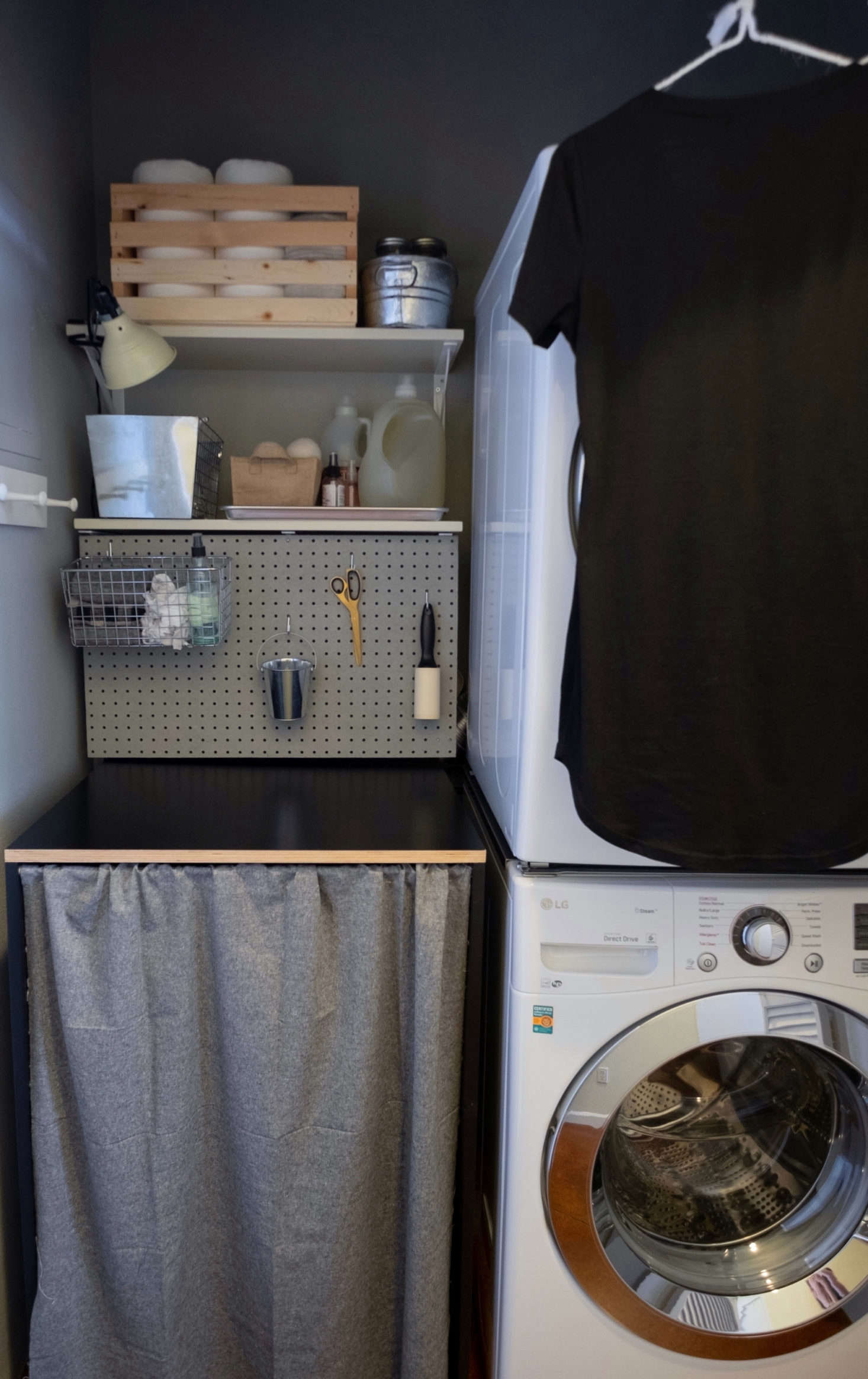 Meredith took the DIY route with the overhaul, and started by painting over the closet