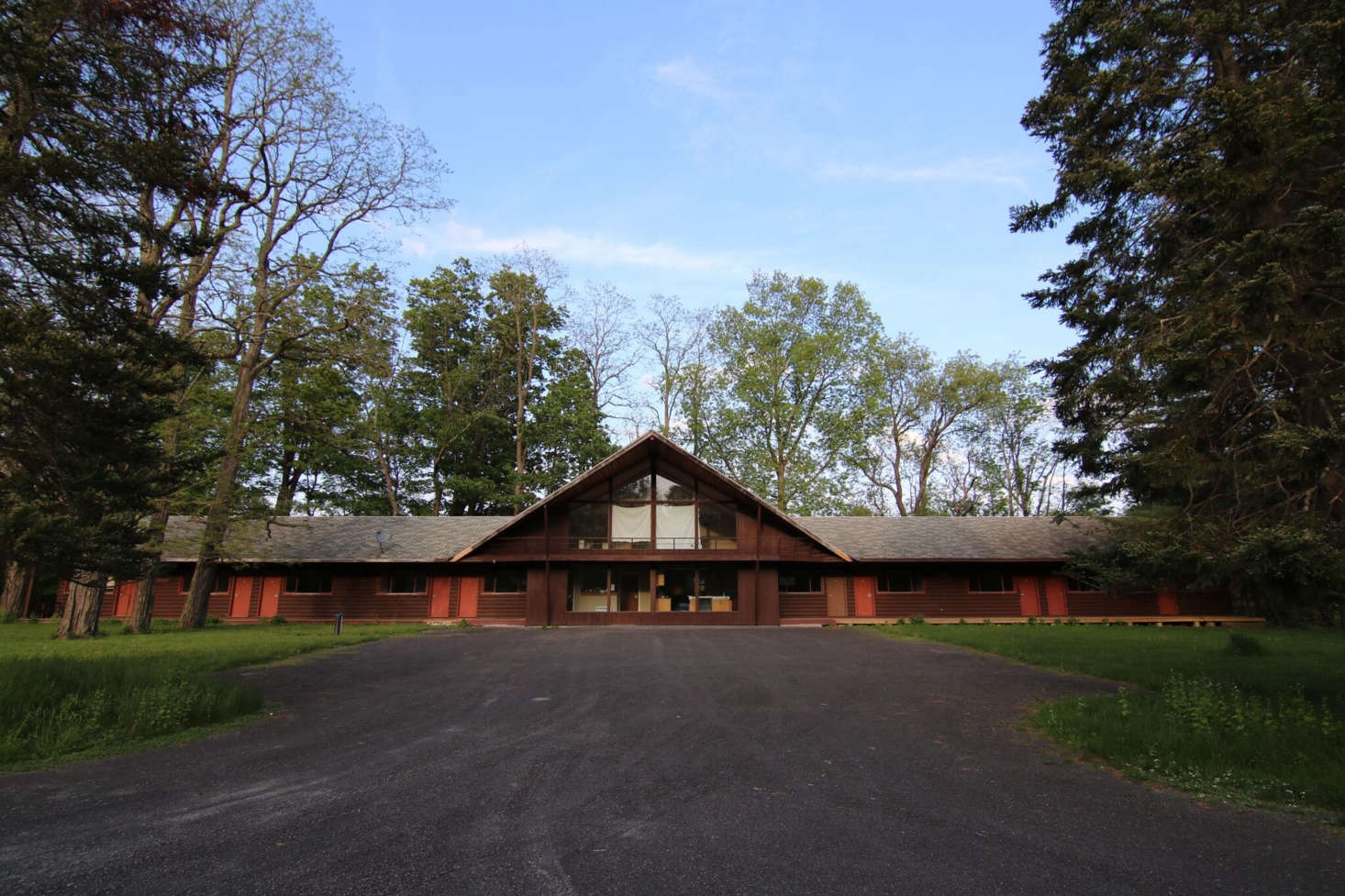 The lodge was built on the grounds of what was a large, family-owned resort that opened in . 