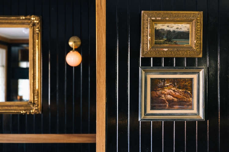 The trim is an old-school-style treated wood.