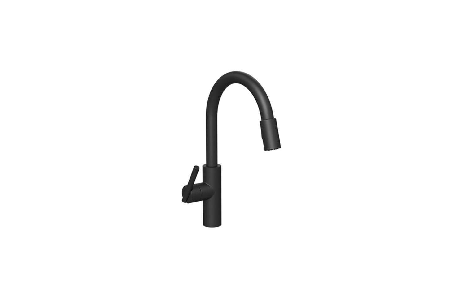 10 Easy Pieces Matte Black Kitchen Faucets Remodelista The Newport Brass East Linear Pull Out Spray Kitchen Faucet N1500 5103