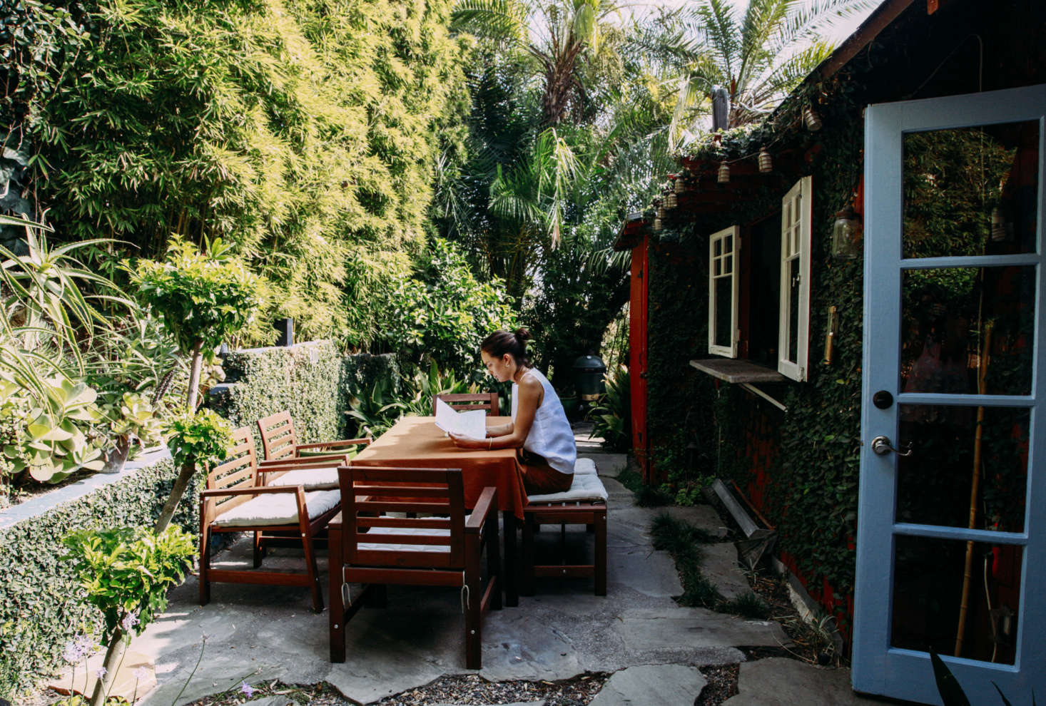 Alex and Jodi feel grateful to have outdoor spaces they can use as an extension of their living space. 