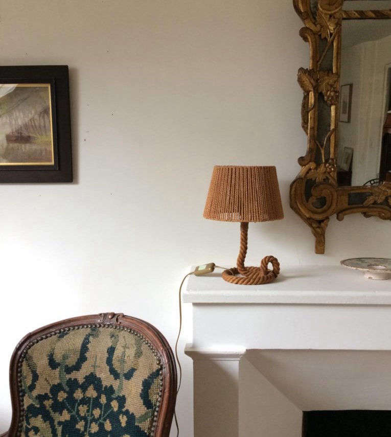 Last April, Margot discovered Atelier Vime in Provence, a collection of contemporary and vintage designs made of rattan and other natural materials (see Rattan Revival: Wicker from Atelier Vime); one of their quirky lamps is shown above. So we took note when we started spotting similar lamps in stylish interiors, including Athena Calderone‘s recently renovated Cobble Hill kitchen, which she collaborated on with architect Elizabeth Roberts.