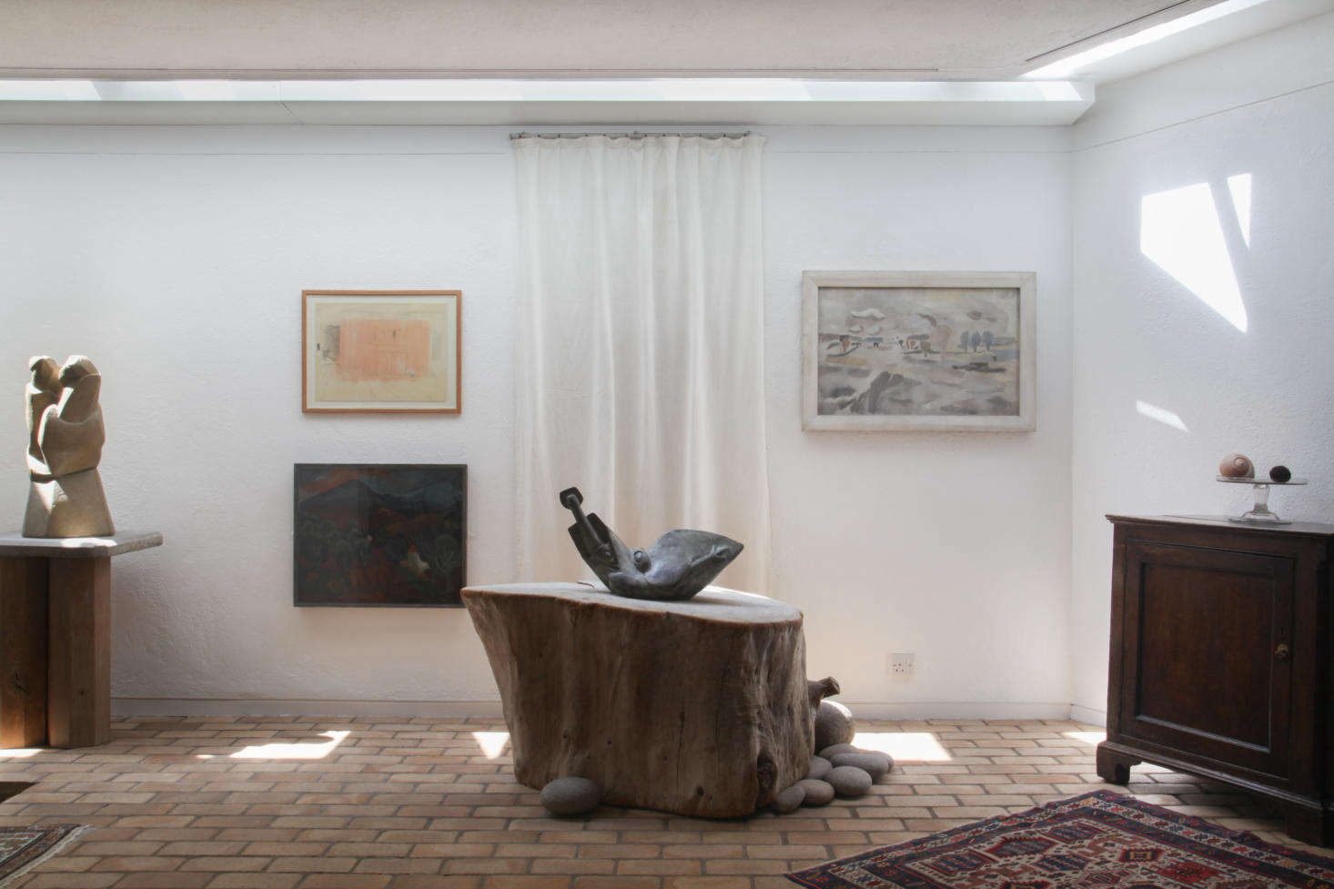 To the left of Bird Swallowing a Fish is another Gaudier-Brzeska piece,