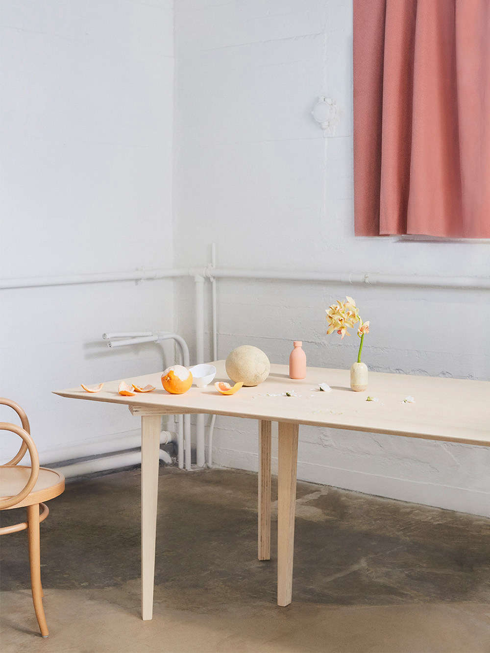 The table