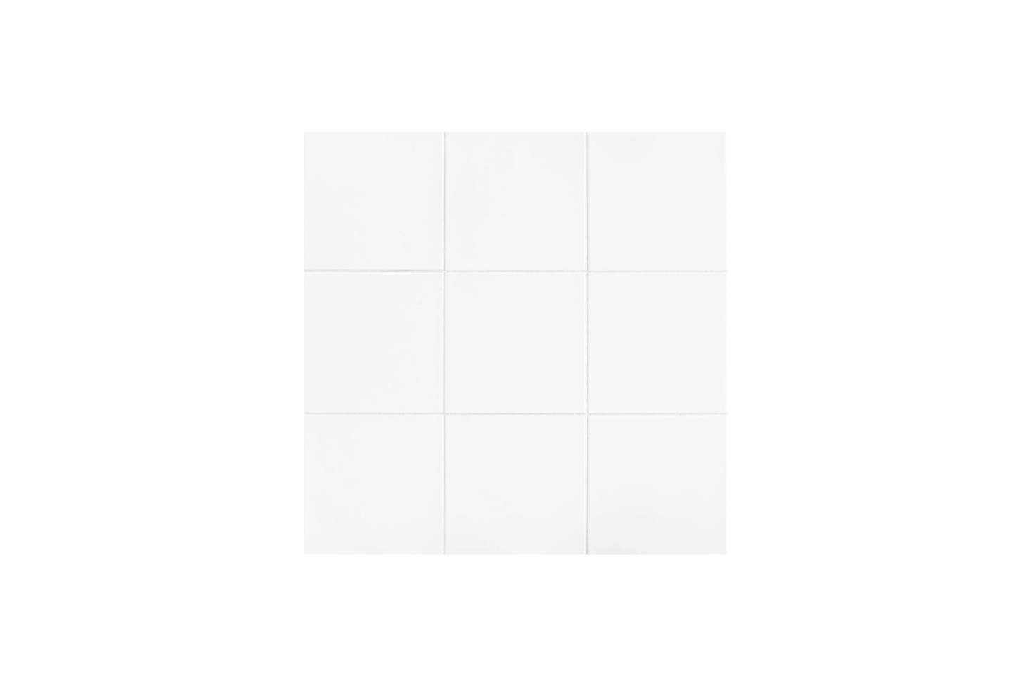 The Daltile Glacier White 12×12 Inch Ceramic Floor and Wall Tile is $10.89 for a case of tile that covers 11 square feet at The Home Depot. The tile is set with dark grout; for more see Remodeling 101: How to Choose the Right Tile Grout.