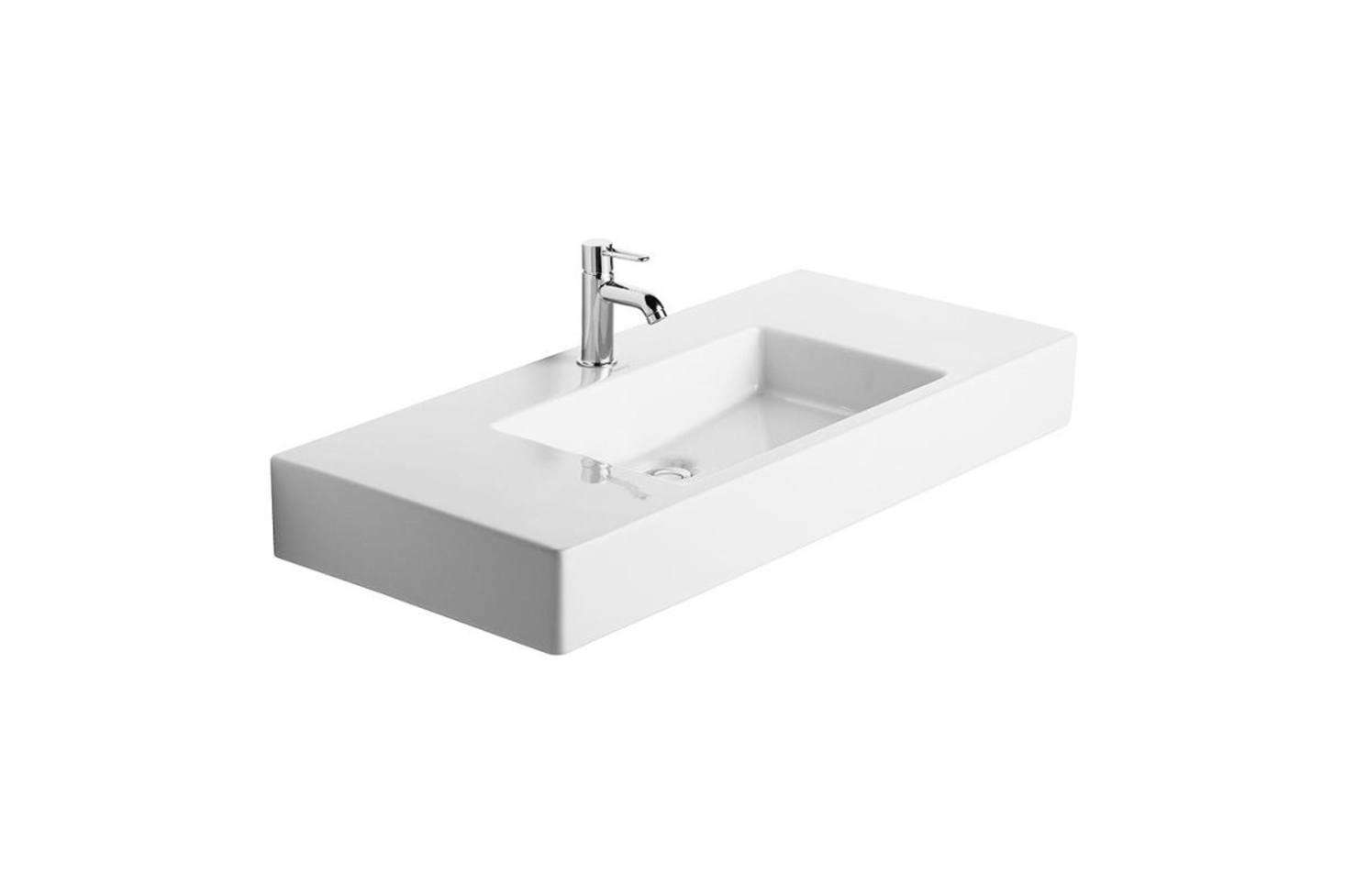 The basin is the Duravit Vero (03298500001) Bathroom Sink is $696.94 at Amazon.