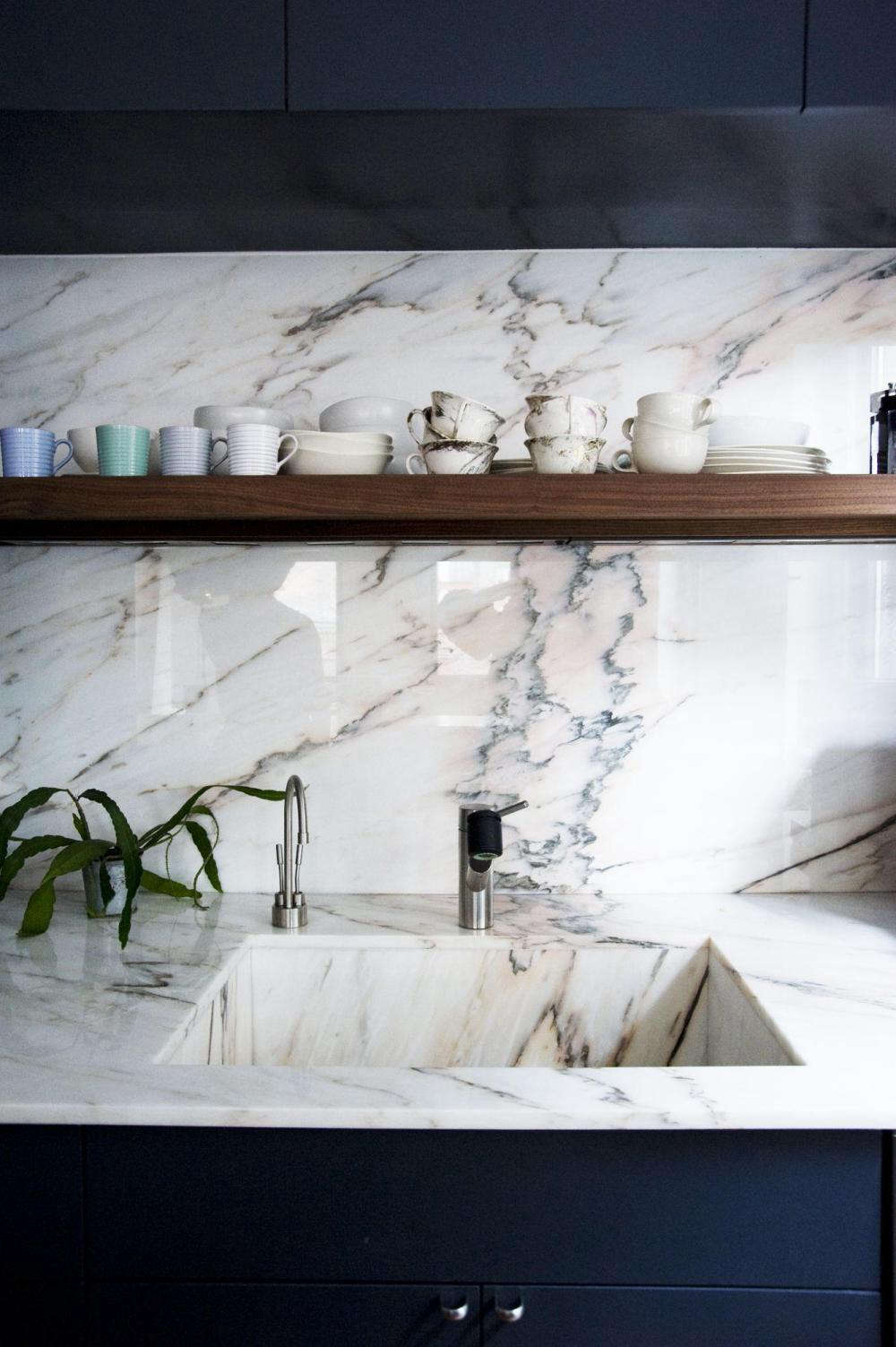 A marble sink in the Crosby Street Loft by Elizabeth Roberts (the project was a finalist in our 2014 Remodelista Considered Design Awards).