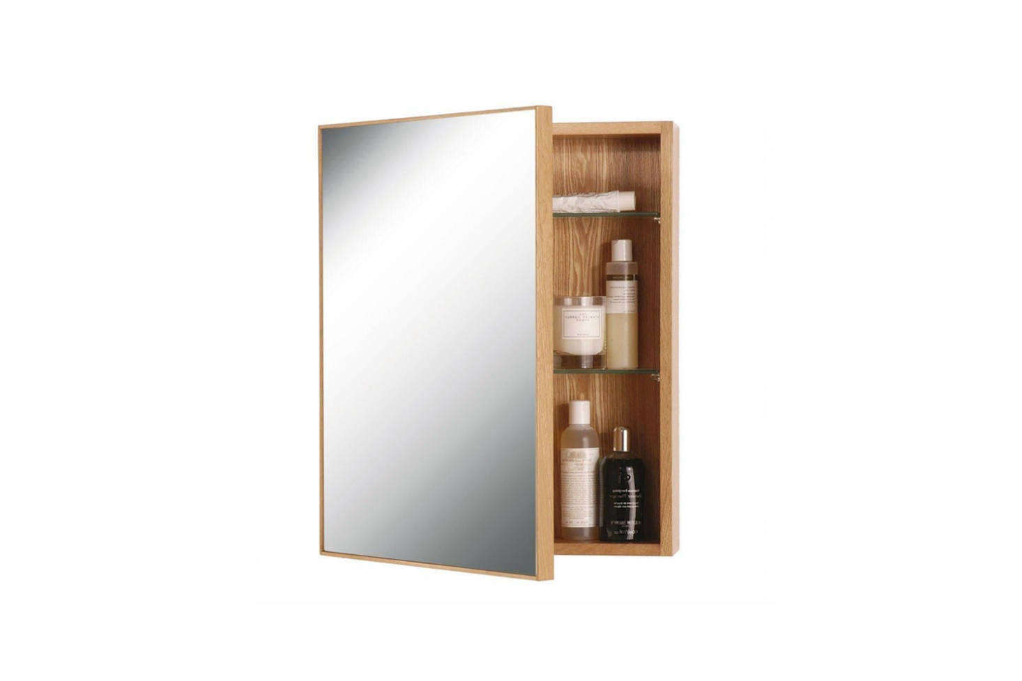 The medicine cabinet in the bathroom is the Slimline 550 Cabinet designed by Lincoln Rivers for Wireworks; £196 at TwentyTwentyOne in the UK. You can also find it in the US for $273.99 at Wayfair.