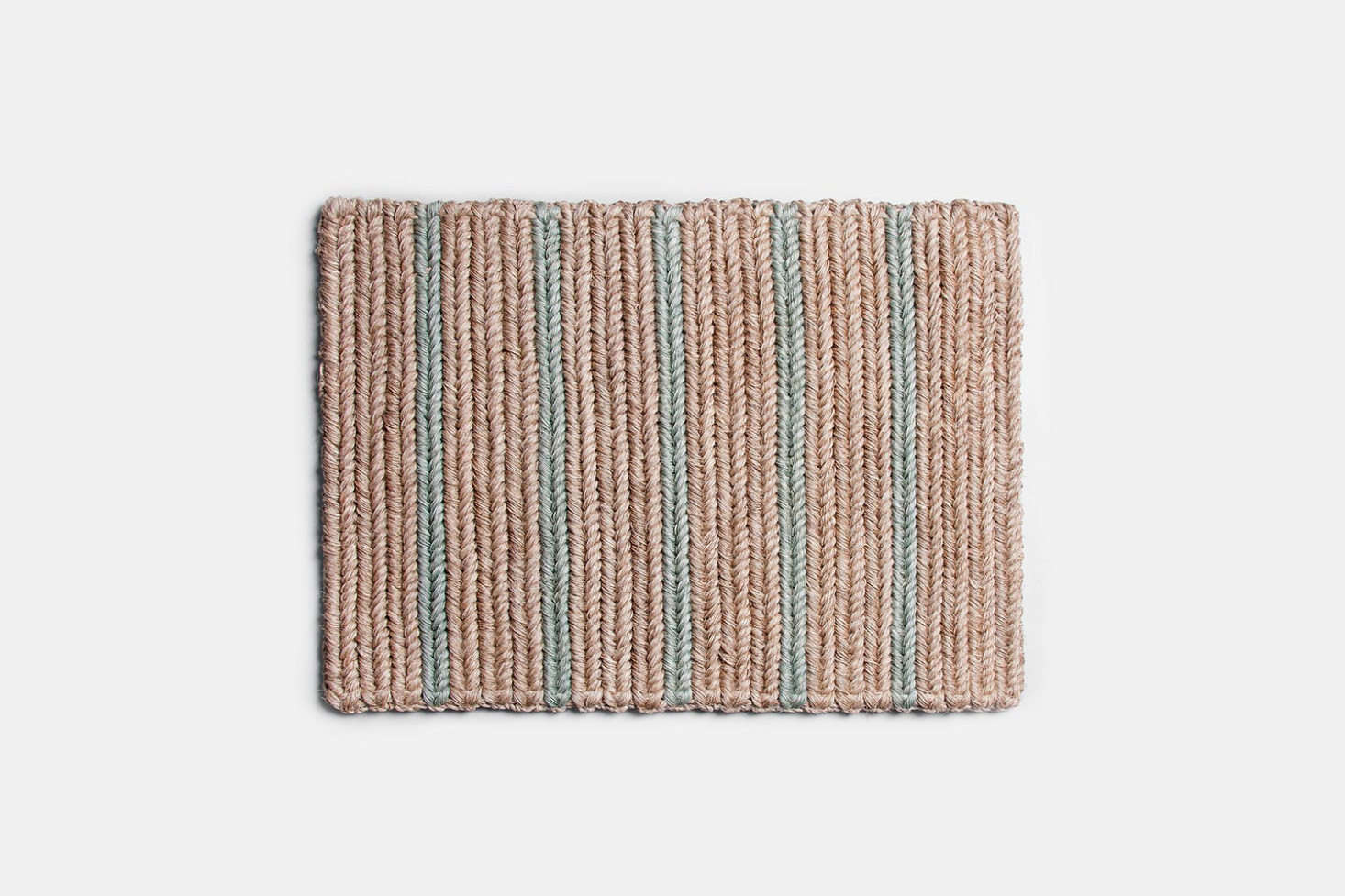 The Braided Doormat in Seafoam Stripe is $0.