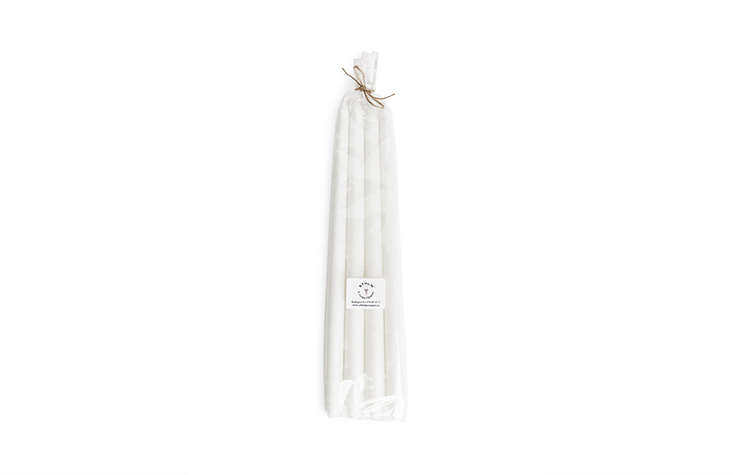 A set of Sthlm Ljusstoperi Candles, hand-dipped by a candlemaker in the Södermalm area in Stockholm, is 170 SEK.