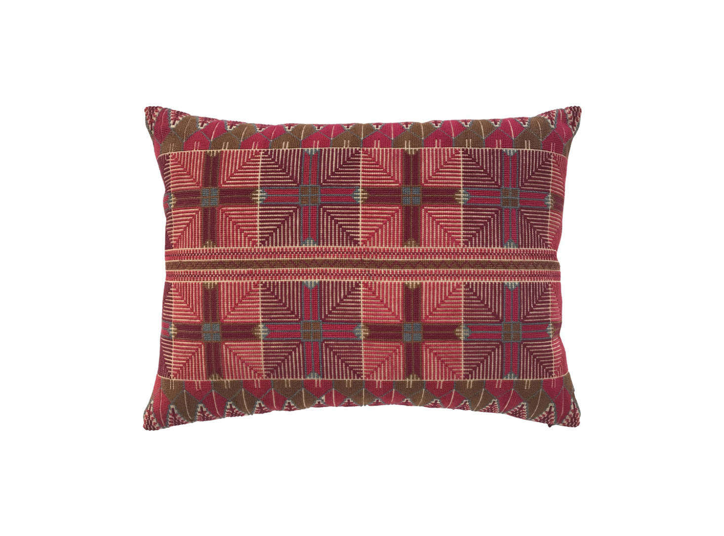 The Ensaf Pillow features a design inspired by a traditional pattern embroidered onto the edges of a dress; $350.