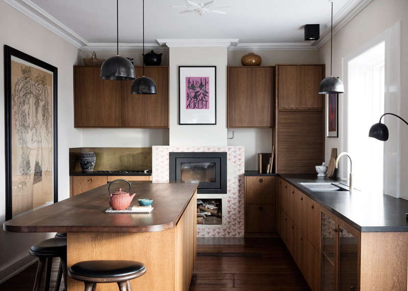 The 323-square-foot kitchen belongs to Rebecca and Peter Elbek—she’s a jewelry designer, he’s a tech investor, and they have four daughters, ages 3 to 18. The family live near the sea in a 19th-century house just north of Copenhagen that they’ve been remodeling in spurts over the last 15 years. Recently, they decided to re-situate the kitchen in what had been the living room because they wanted to start afresh in a space with more natural light.