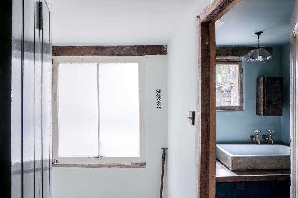 Pass through the powder room for another short flight of steps, this time down to the sleeping quarters.