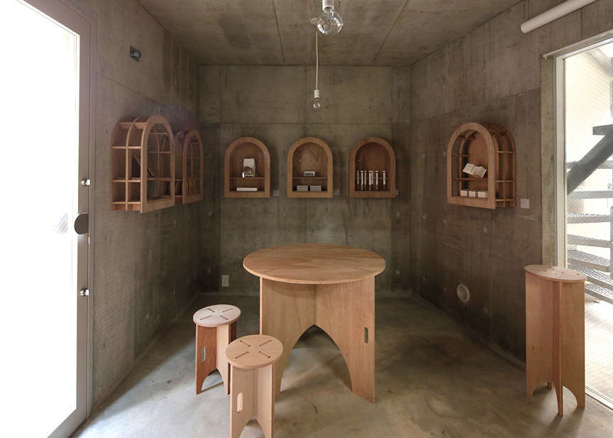 The Cineca atelier is set up as a chapel of sorts with Mio