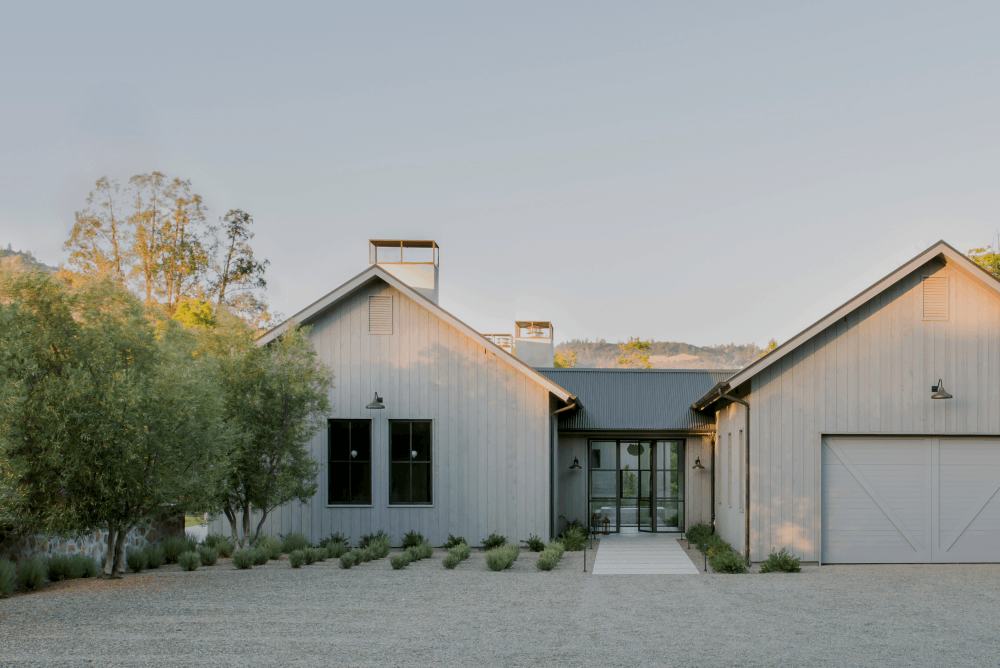The house takes cues, first and foremost, from the landscape. 