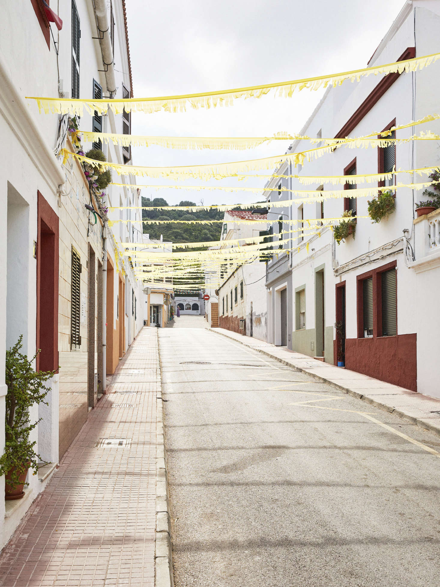 The street where Ces Sucreres is located in Ferreries, Menorca.