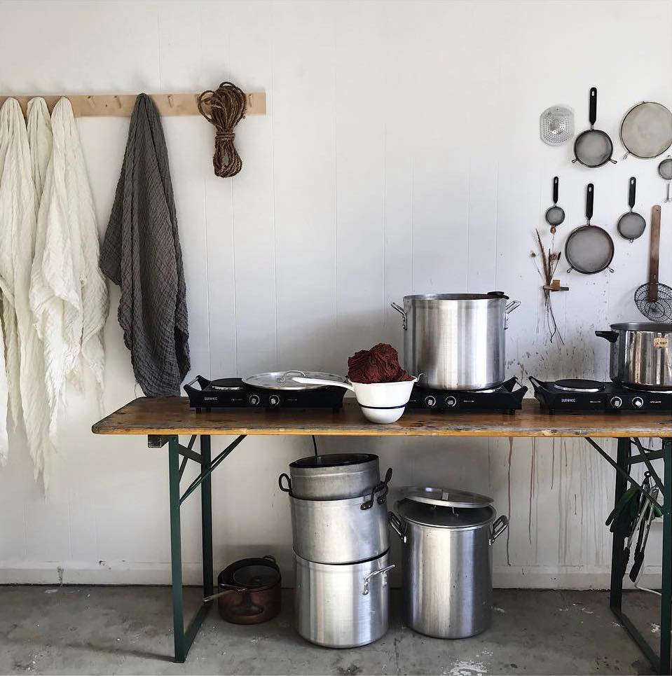 Dye pots and strainers at the ready.