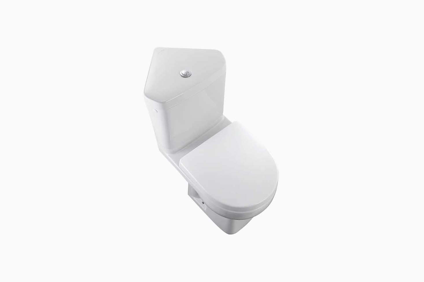 Only available from Kohler in the UK, the Reach Corner Cistern Dual Flush Toilet is £7. Contact Kohler for information on Kohler dealers.