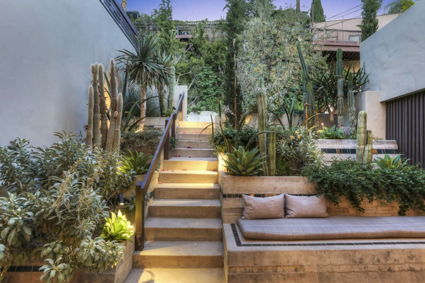 Landscape design firm Terremoto filled the courtyard with drought-resistant and native plants.