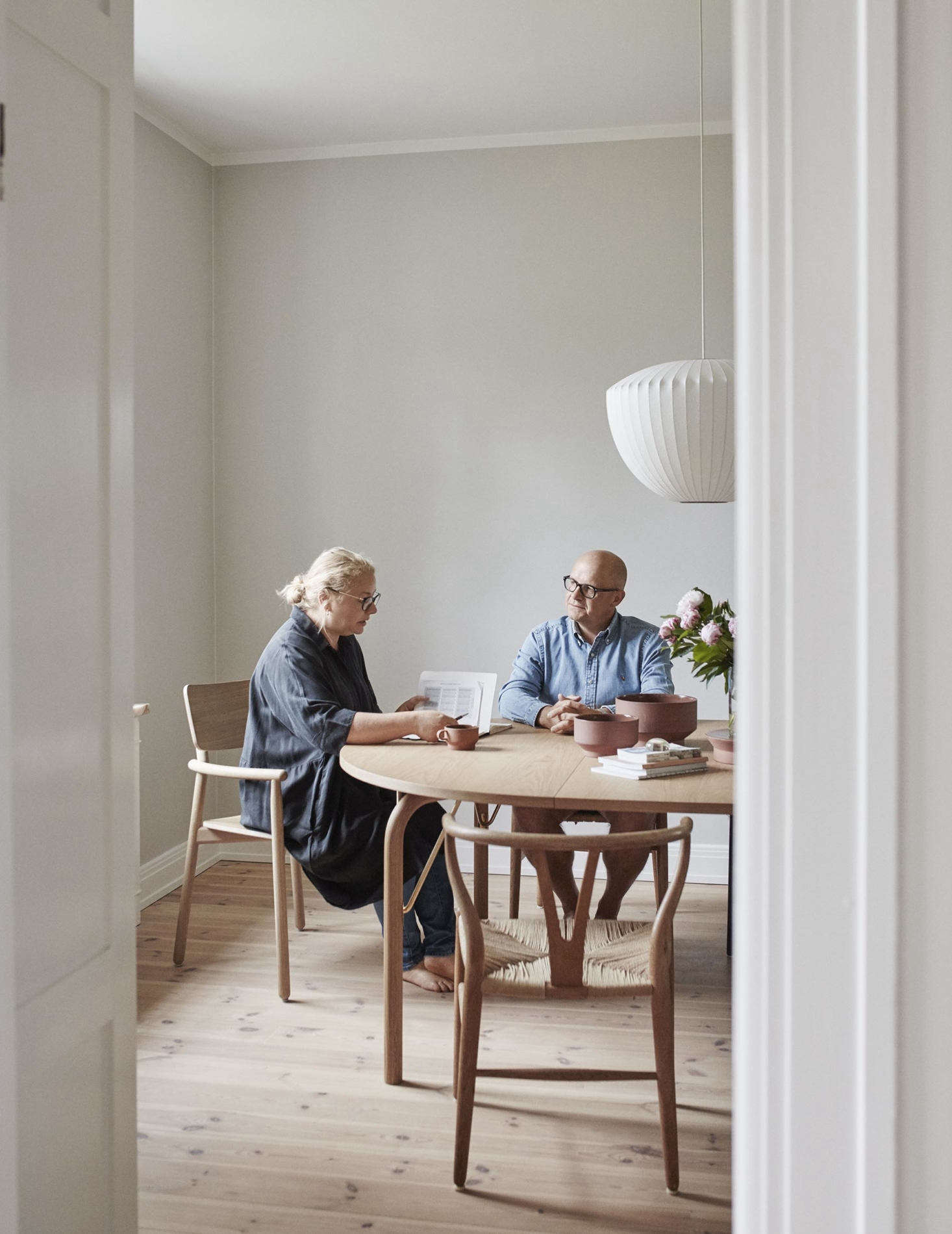 Jesper and Vibeke, in the dining room.
