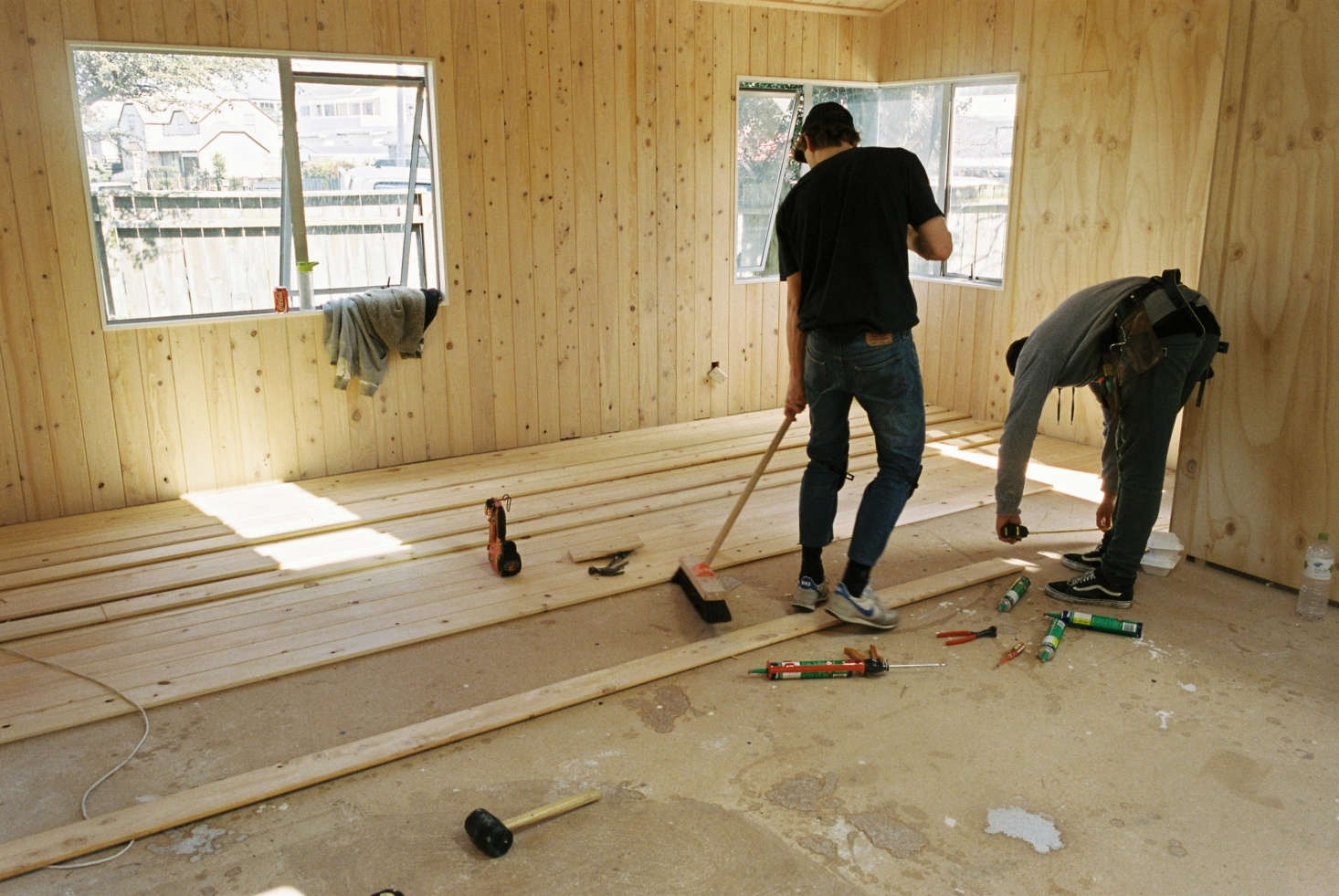 By using wood seconds (labeled as such because of cosmetic but not structural flaws), the duo say they were able to afford to panel far more than they had originally envisioned.