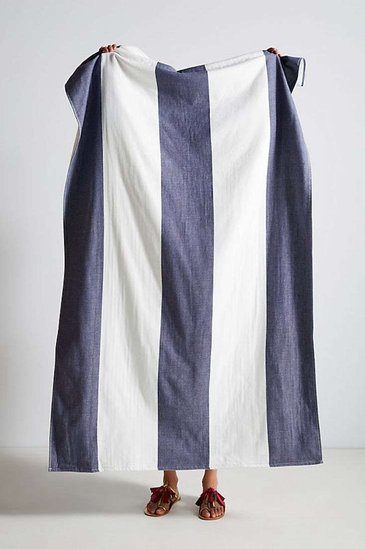 The Block Striped Beach Towel from Anthropologie is $37.50 (down from $50); available in five colors, including indigo (shown above).