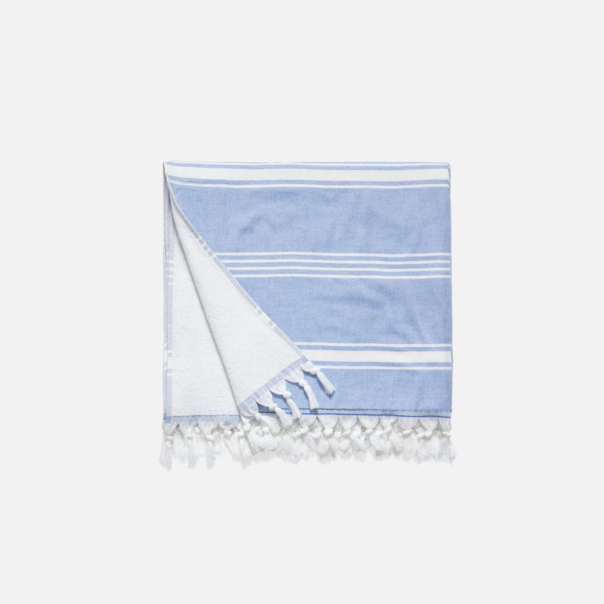 Brooklinen’s Turkish cotton Hammam Towel is $65 and is available in five colors (shown above in Atlantic); $65.