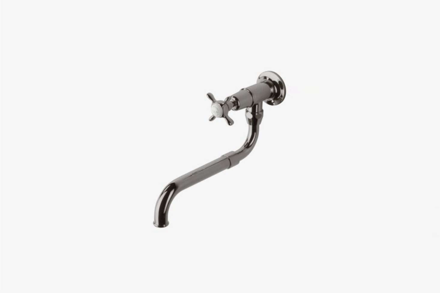 The Waterworks Easton Classic Wall-Mounted Extension Pot Filler Faucet comes in the 17 different Waterworks finishes for $777.