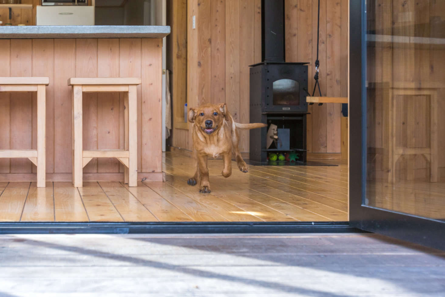 Some of the work involved trial and error: “we tried to use only natural products, but the first finish for the floor had to be stripped and replaced. The reality has been that oil-based products are far superior in wearability. “