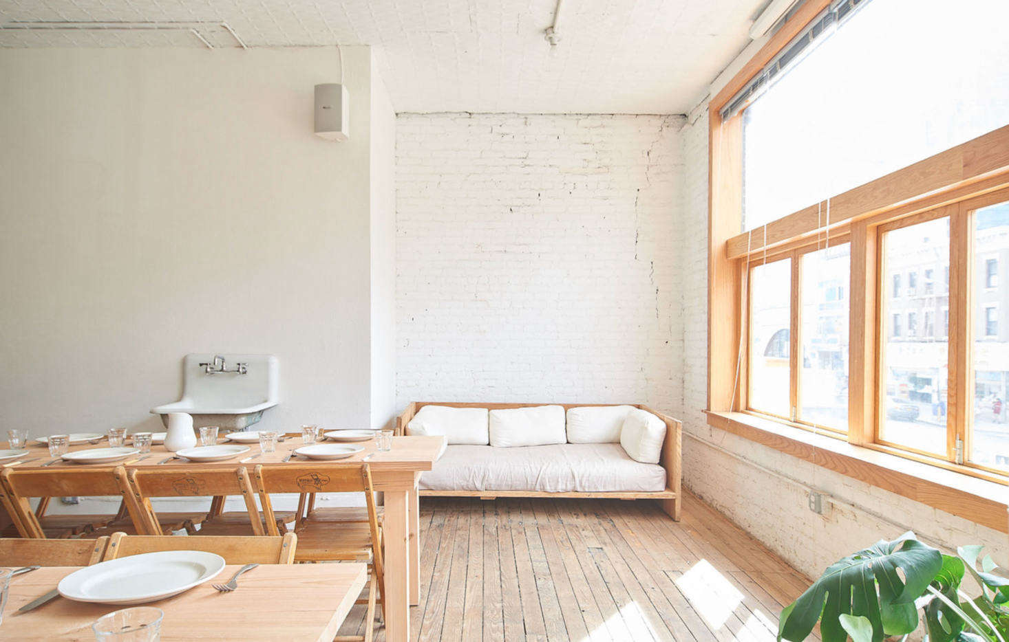 The wood daybed is another homage to Donald Judd. (See 7 Favorites: The Enduring Appeal of the Donald Judd Daybed.)
