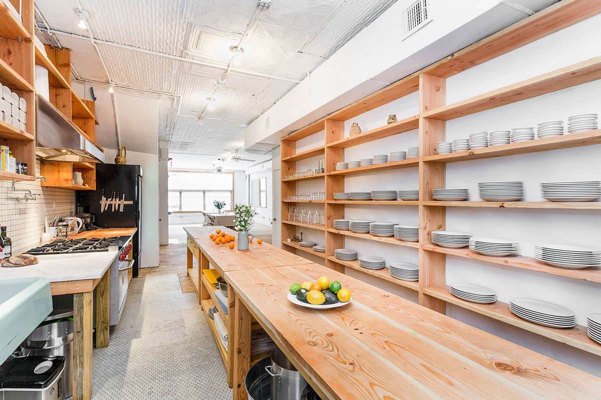 Poe looked to Balter Sales, on the Bowery, to provide the basic white plates and bowls. “They have a great selection of dinnerware and glassware. Ask for our girl Adriana.”